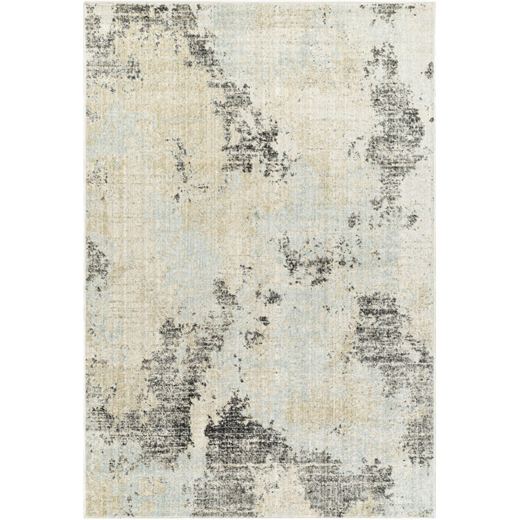 17 Stories Fran Abstract Gray Area Rug Wayfair